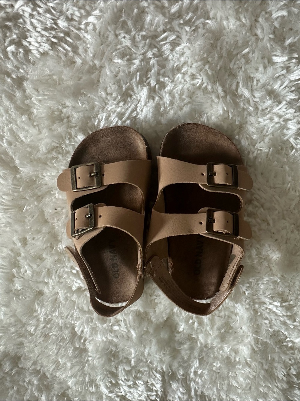 Old Navy Double-Buckle Kids Sandals in Light Brown